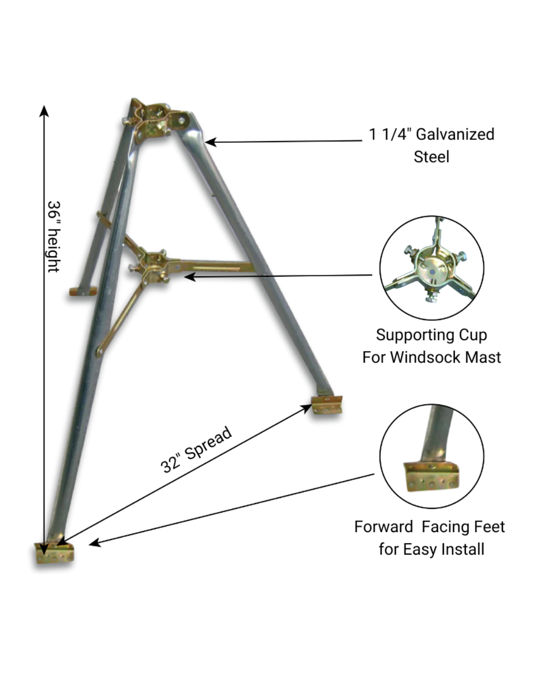 Tripod Mounts for Windsocks – Easy to Set Up and Stable 0